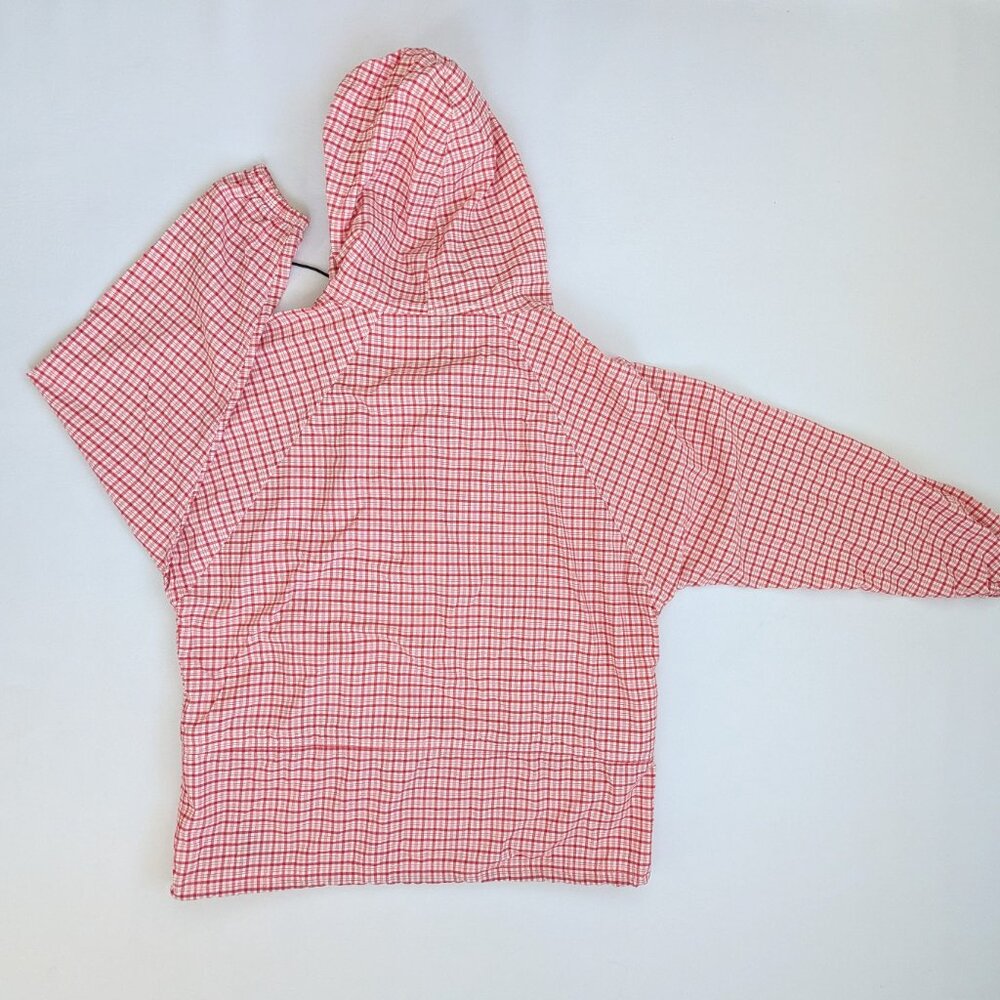 Vintage L.L. Bean Red Check 90's Windbreaker Anorak Size M Packable - Picture 10 of 10